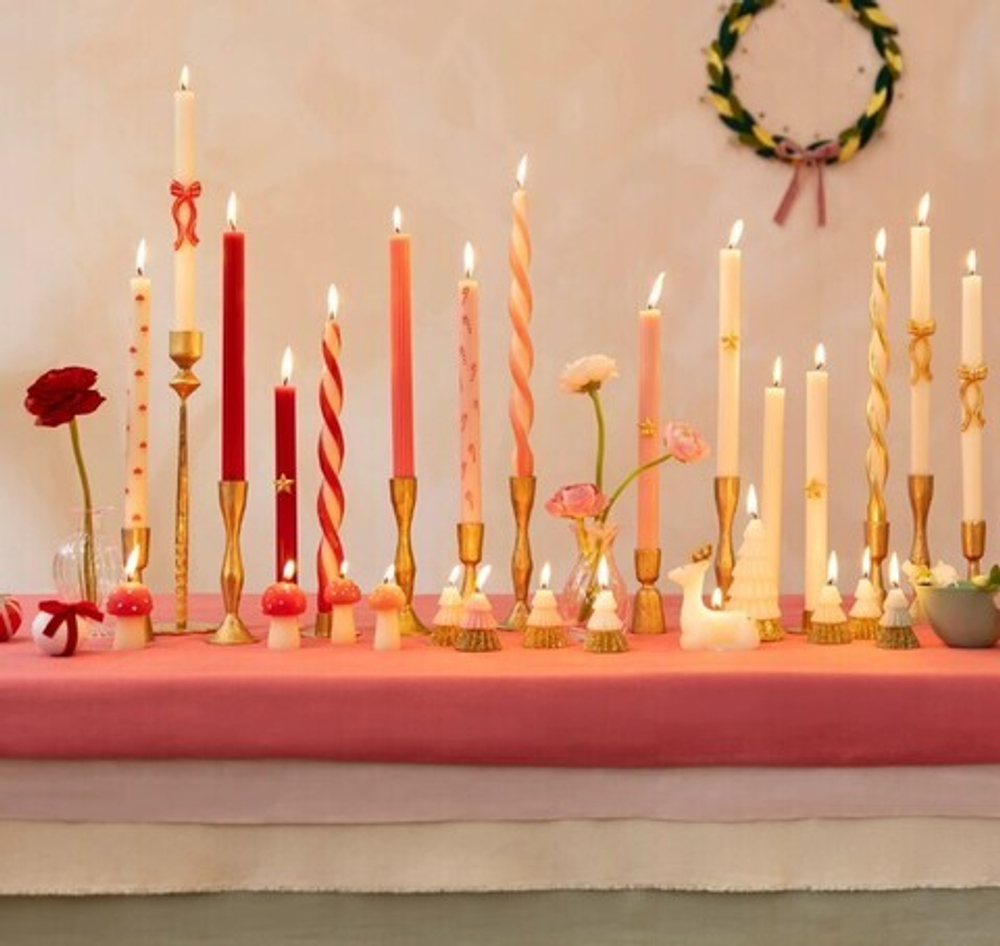 Свечи в новогодней упаковке 8 шт. (25 см)