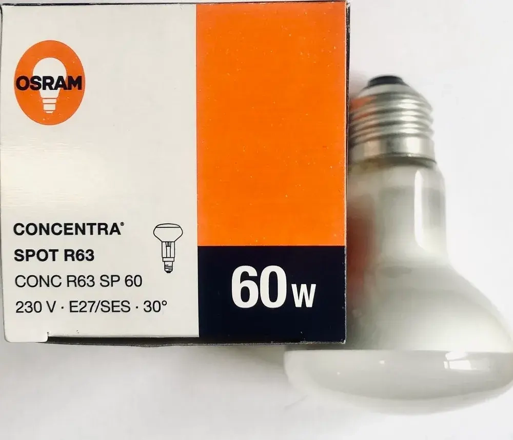 Лампа (2 штуки) накаливания рефлекторная Conc R63 60W E27 Osram