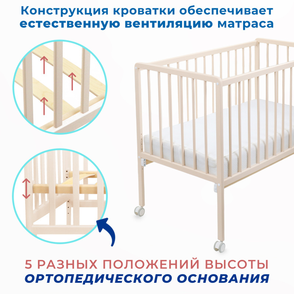 Кроватка ЗАЙКА Колесо