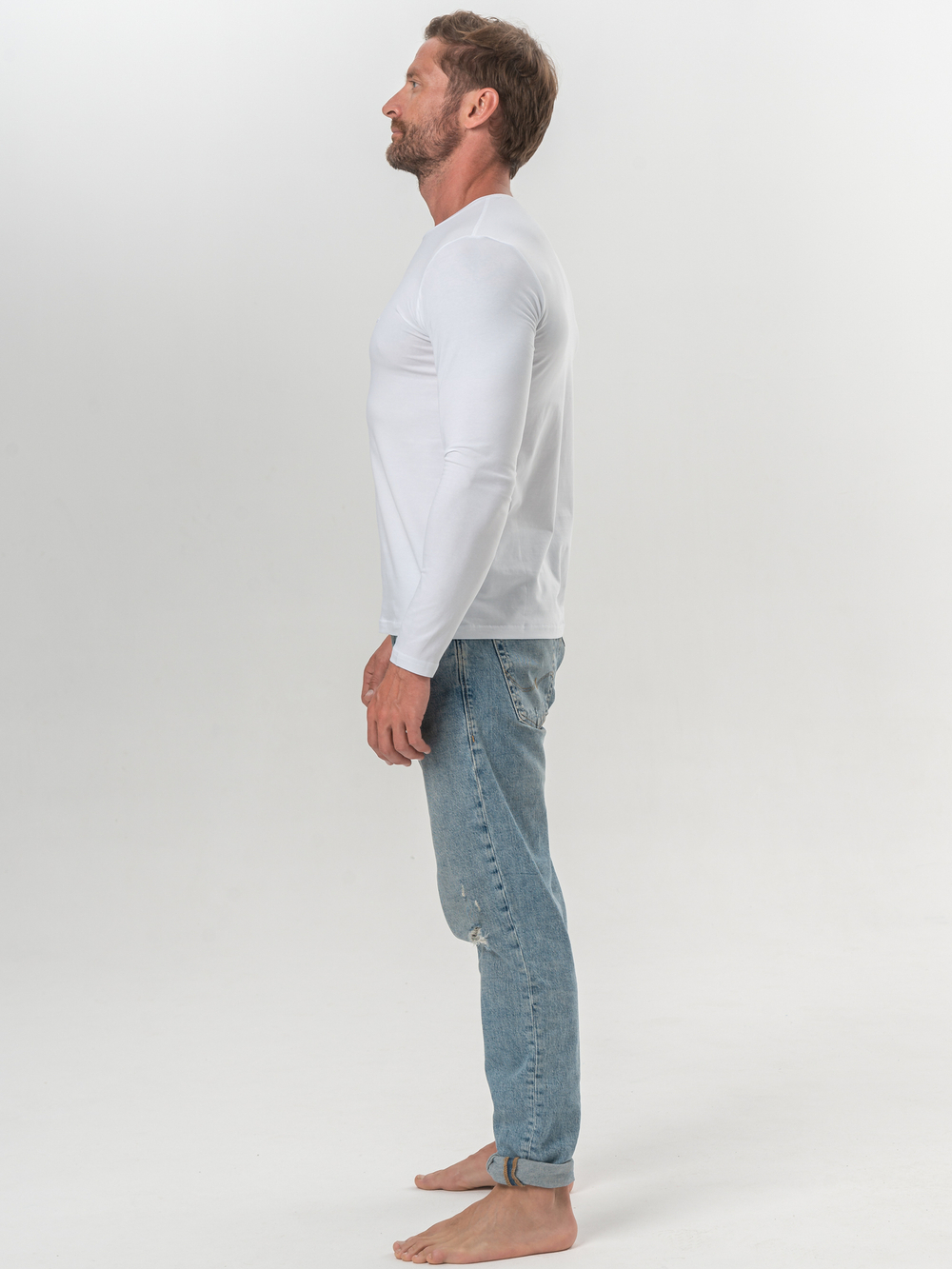 Футболка мужская с круглым вырезом белый