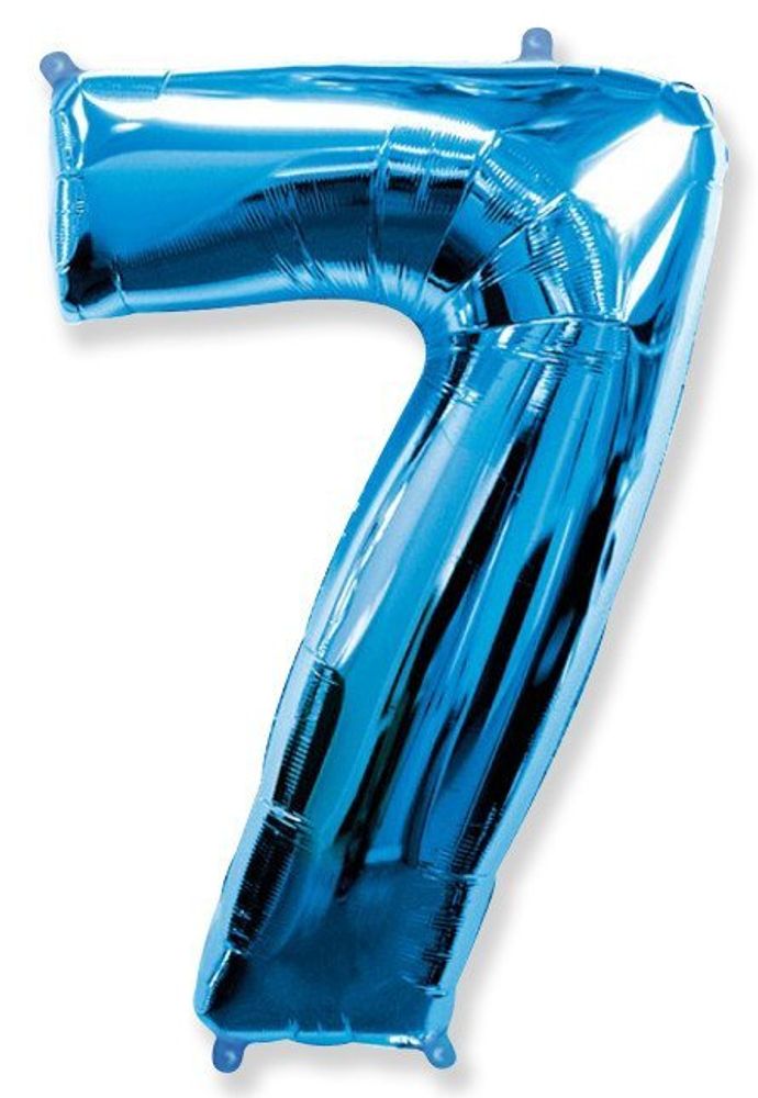 Цифра "7" Синий