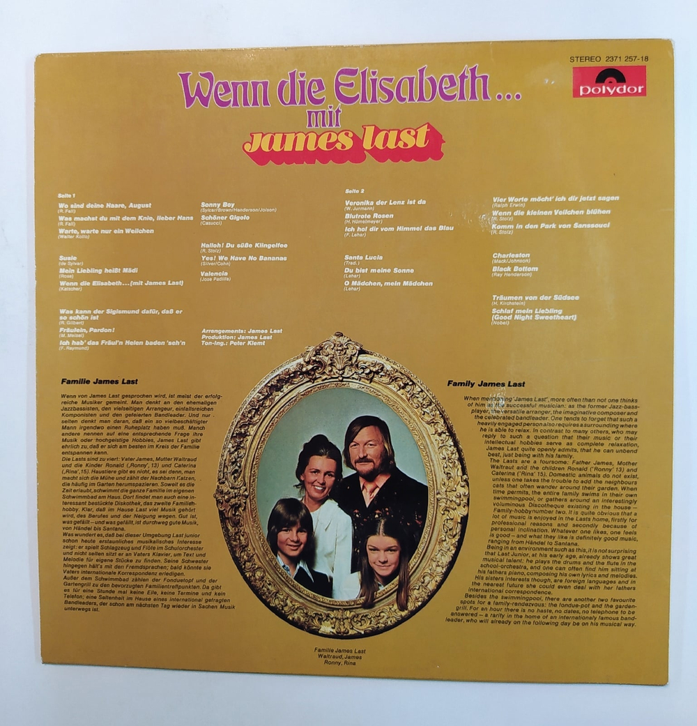 James Last Wenn Die Elisabeth