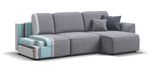Угловой диван Кинг Рогожка Венто серый