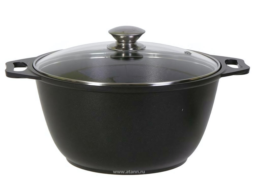 Кастрюля 3л литая со стеклянной крышкой