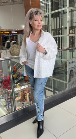 Белая стеганная куртка "зефирка"