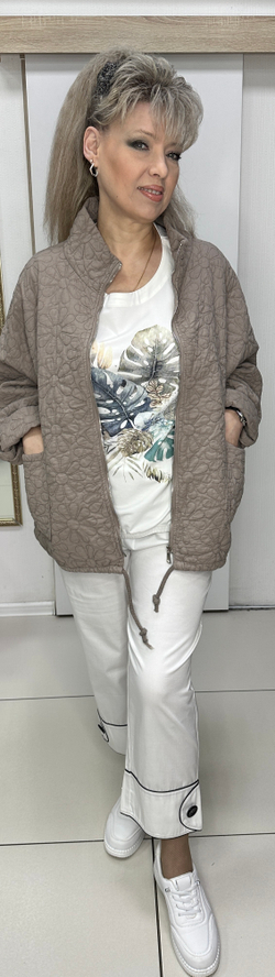 Курточка-жакет "зефирка" в цвете капучино