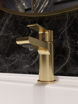 Смеситель для раковины STWORKI Дублин S41010GM матовое золото