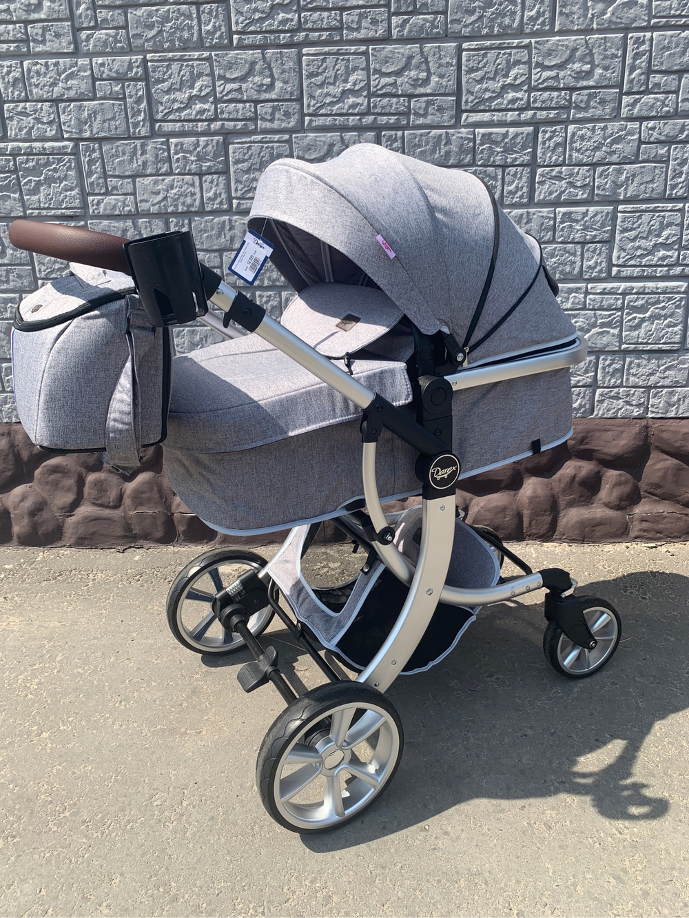 Коляска-трансформер 2в1 DAREX 608 Серый текстиль