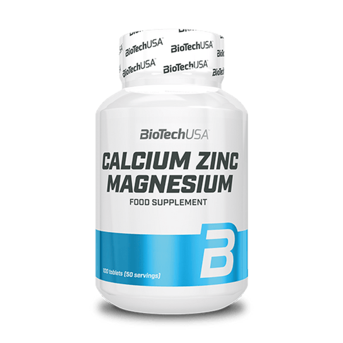 Кальций с Цинком и Магнием, Calcium Zinc Magnesium, BioTechUSA, 100 таблеток