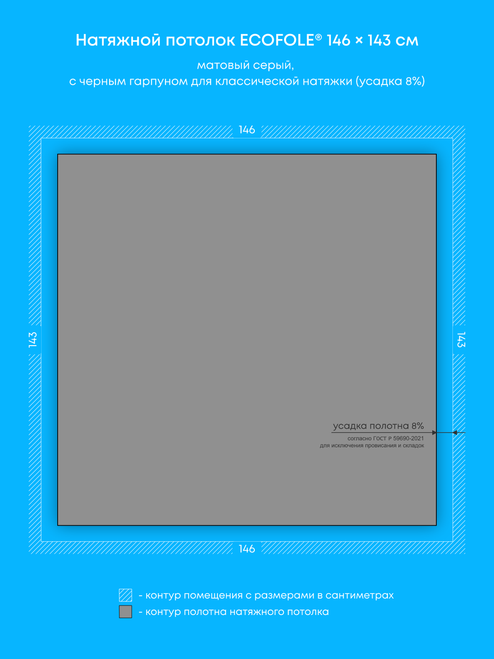 Натяжные потолки: 4.2 м2, 2.1 м2, 2.1 м2