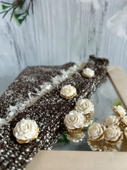 Декоративные металлические пуговицы Роза перла 23