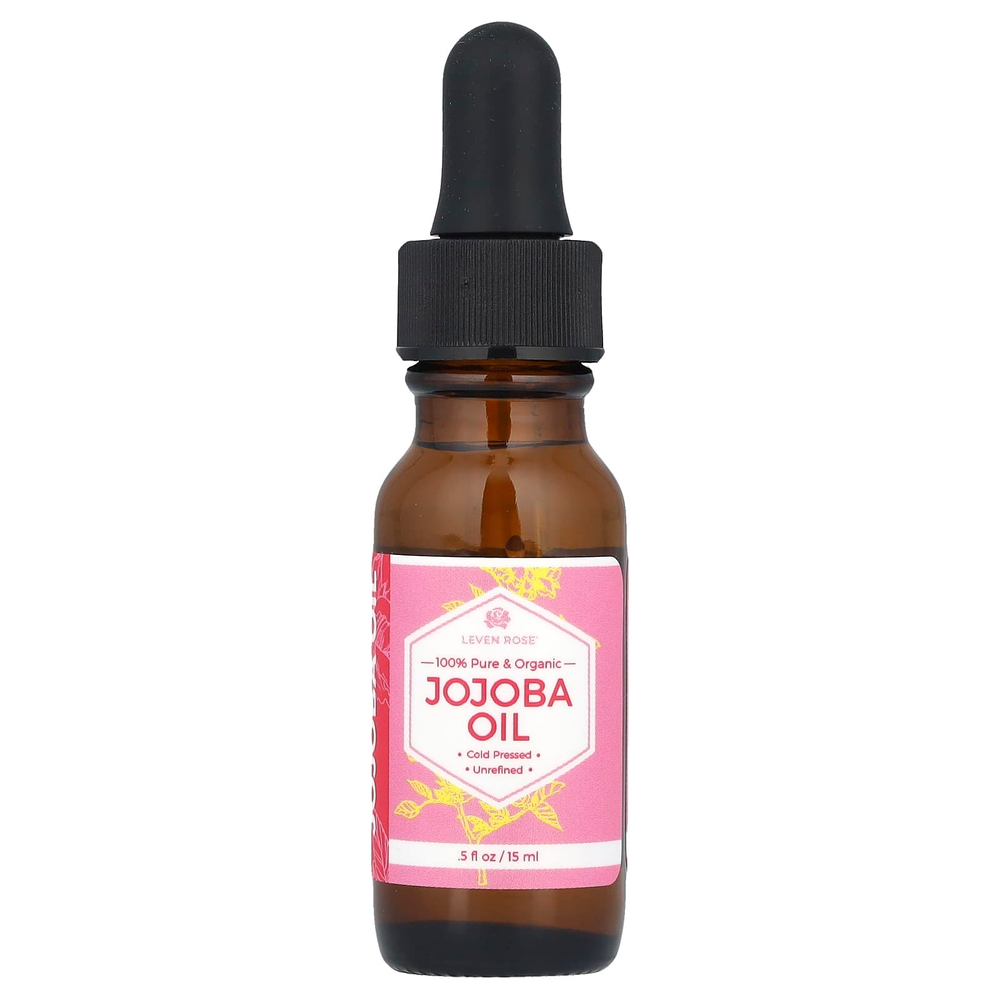 Leven Rose, 100% чистое и органическое масло жожоба, 15 мл (0,5 жидк. Унции)