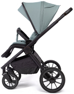 Детская коляска Peppy Monaco 2 в 1 Mint (мятный), рама черная