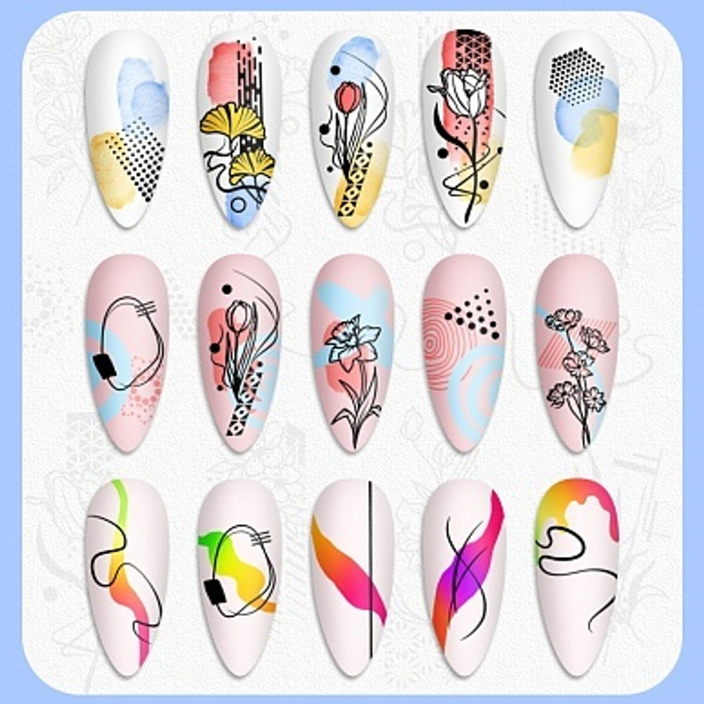 Пластина для стемпинга Born Pretty 12*6 см 51724 BP-L009 Flower tango