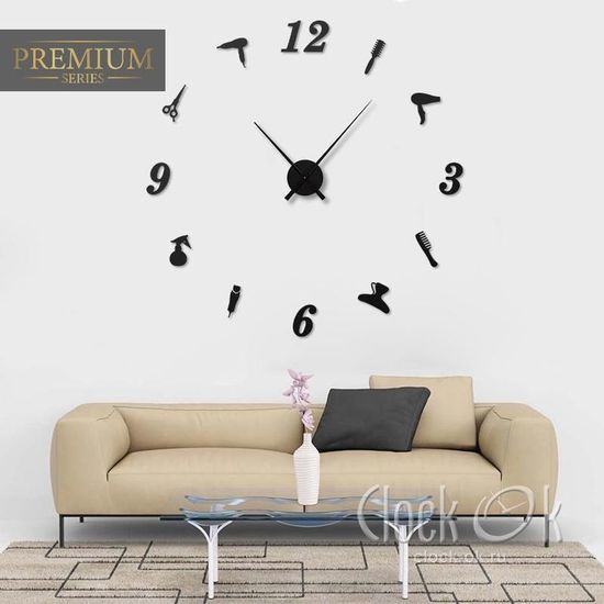 Настенные 3D часы Парикмахер