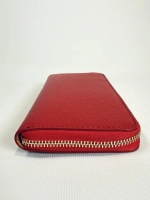 Женский красный кошелек на молнии