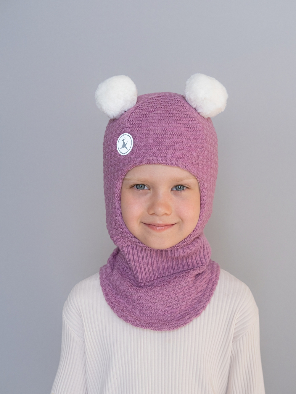 шапка шлем для девочки