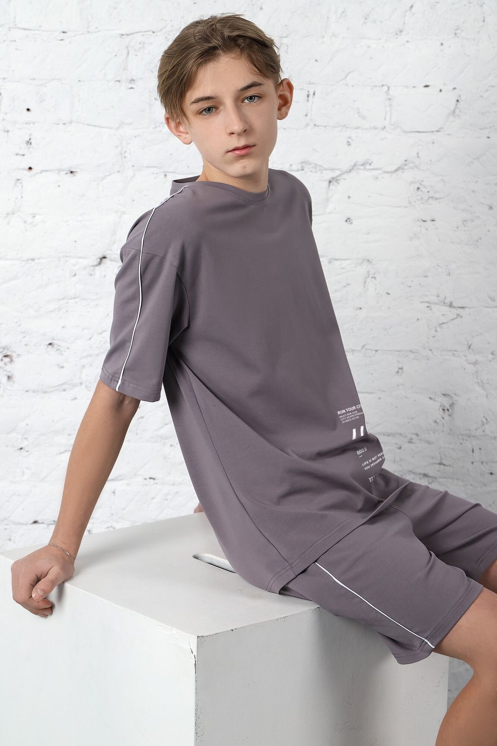 Костюм для мальчика Оливер-1 Виотекс СЕРЫЙ