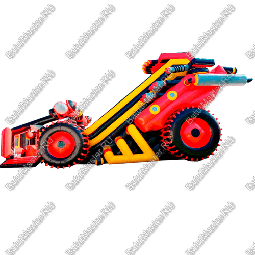 Коммерческий надувной батут "Супер Бульдозер MAX" 15*8*9 м