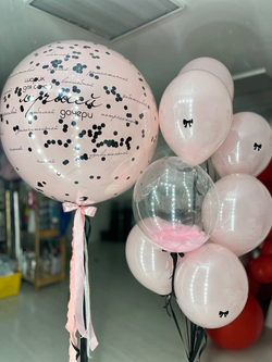 Воздушные шары с бантиками №1344