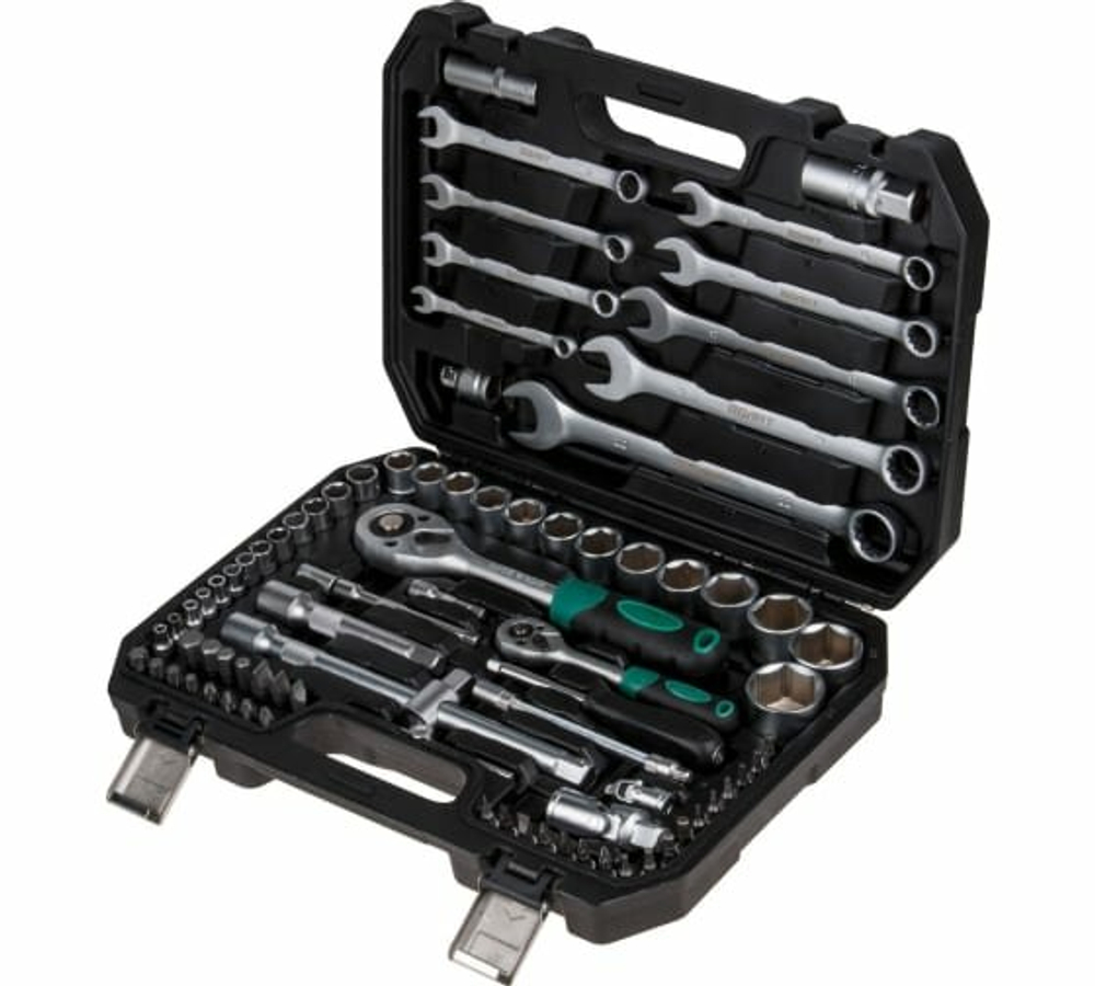 Набор головок и ключей 82пр. Волат (1/4", 1/2", 6 граней) (18540-82)