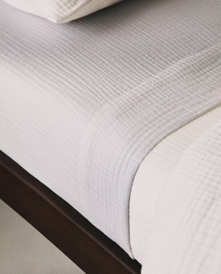 Zara Home - Простыня из шифона, белый, 160x280 см