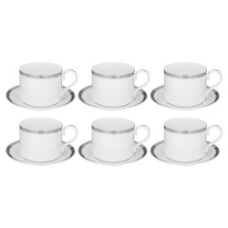 ЧАЙНЫЙ СЕРВИЗ LEFARD "CROWN" НА 6 ПЕР. 14 ПР. 1000/350/300 МЛ ПЛАТИНОВЫЙ (КОР=2НАБ.)