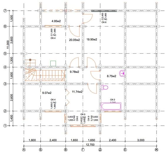 Проект двухэтажного дома &quot;Карелия&quot; 195 кв.м.