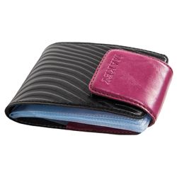 Визитница карманная «Waves». Цвет черный-фуксия