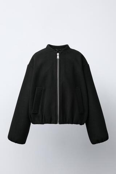 ZARA МЯГКИЙ БОМБЕР, ЧЕРНЫЙ