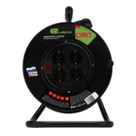 Удлинитель силовой на кабельной катушке, ПВС, 50 м, 4 розетки, 16А, тип УХз16, Сибртех