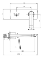 Смеситель для раковины встроенный Timo Helmi 4071/00-16SM хром-белый