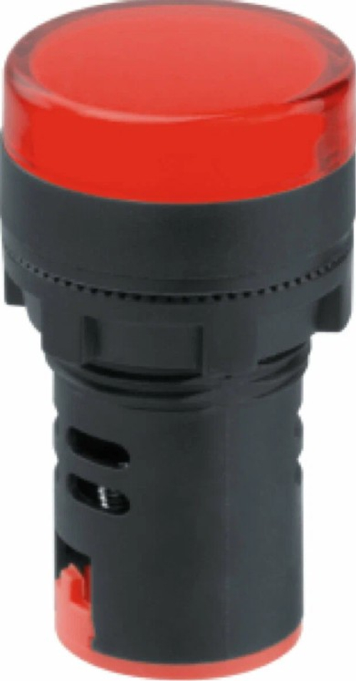 Красная светодиодная сигнальная лампа, 22 мм (пластик), 24 В