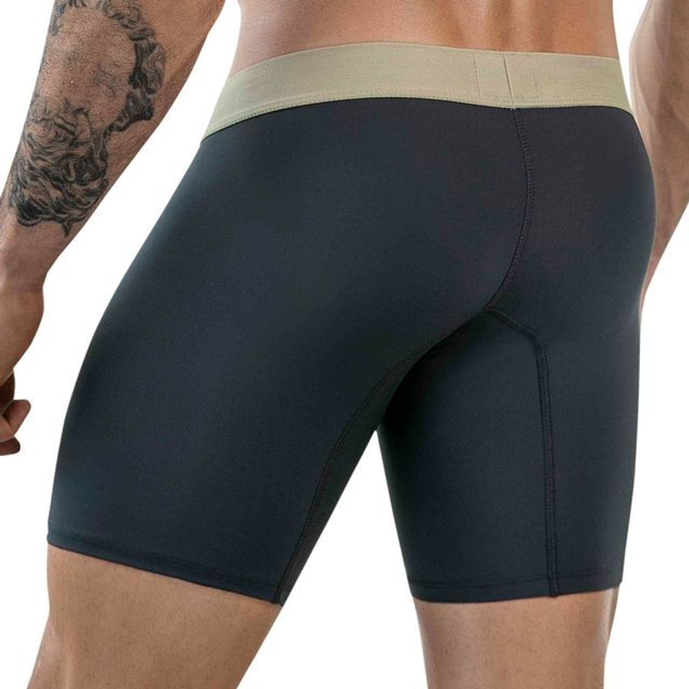 Мужские трусы боксеры темно-серые удлиненные Clever Moda AUDAZ LONG BOXER 186813