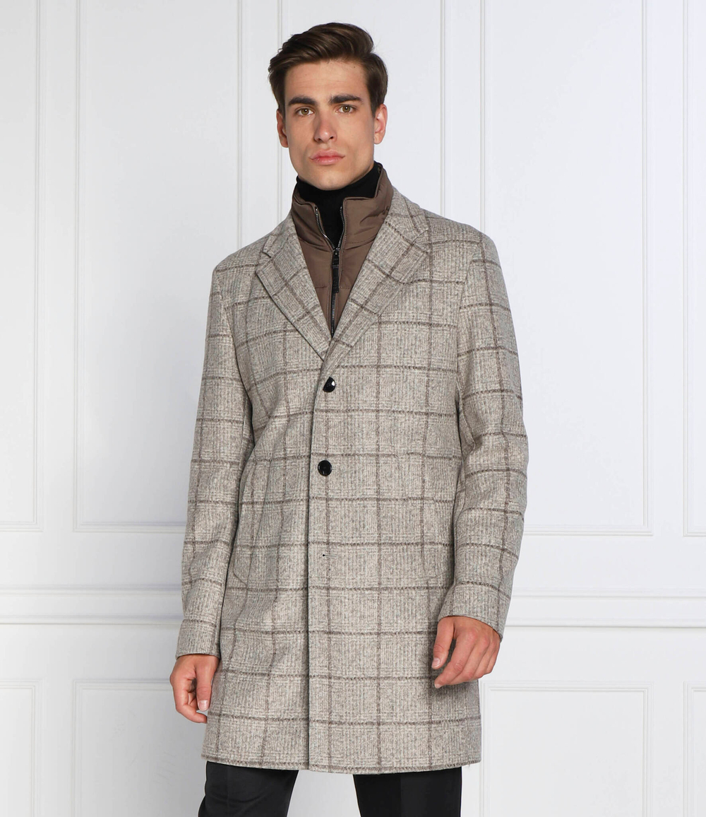 пальто h-hyde-j-bib-224 BOSS BLACK - бежевый(50484219)