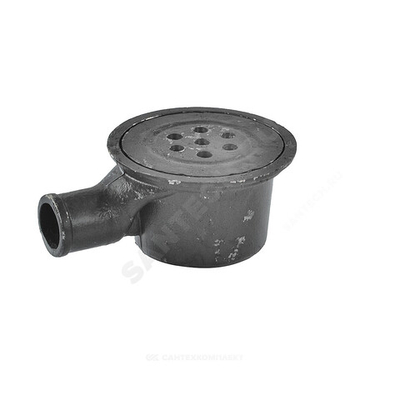 Трап чугун горизонтальный круглый с чугунной решеткой Ду 50 ТУ BY 691322780.002-2020 Аквапромлит