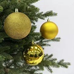 Набор пластиковых шаров Рокси 80 мм., 25 шт., желтый, House of seasons (85641)