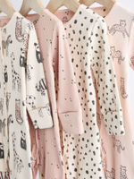 Комбинезон / Cлип для малышей Next K79-492, 4 шт., Молочный, Розовый