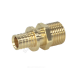 Муфта для PE-X труб аксиальная латунь Дн 16х3/4" НР РОС