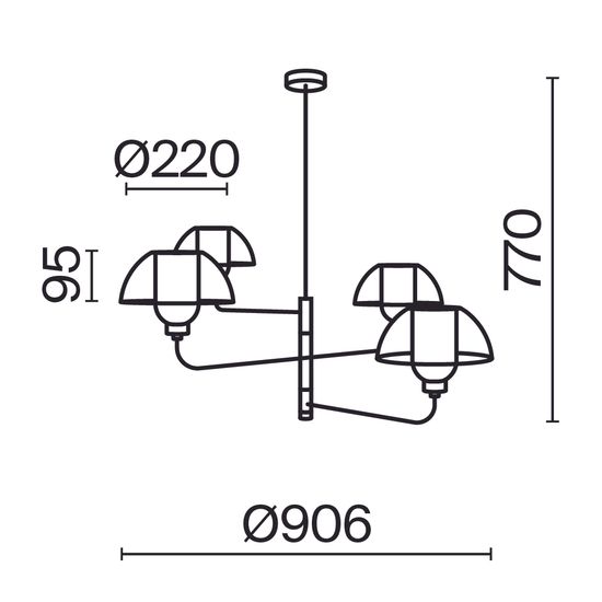 Подвесной светильник Maytoni MOD177PL-04B