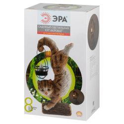 Светильник уличный ЭРА ERASF22-01 садовый на солнечной батарее садовый Кот Акробат 37 см