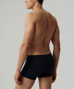 Мужские трусы шорты Atlantic, набор из 3 шт., хлопок, серый меланж + голубые + темно-синие, 3MH-209