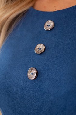 Платье в синем цвете из замши