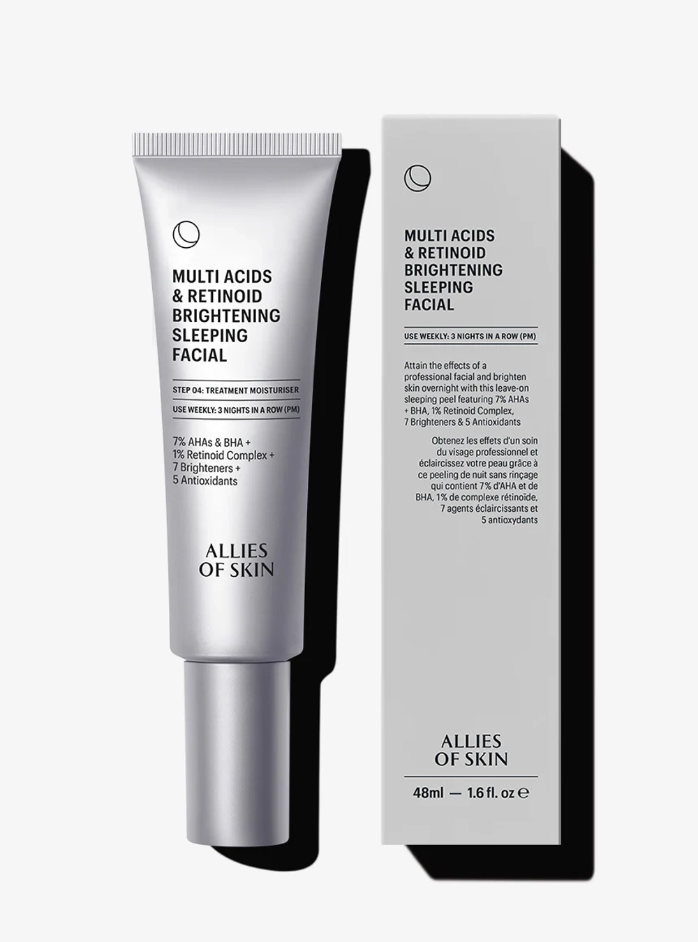 Пилинг ночной мультикислотный Allies of Skin Multi Acids&Retinoid Brightening Sleeping Facial 48 мл