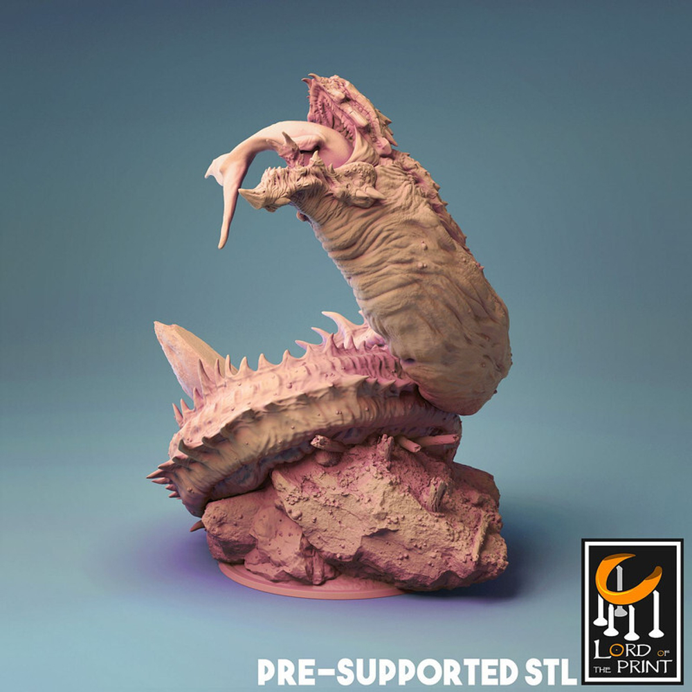 Jormungandr Йормунгард Змей Дракон монстр миниатюра для dnd, днд, pathfinder, фентези, Настольная игра, НРИ, Варгейм, РПГ