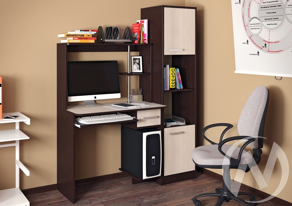 Стол компьютерный Дебют с пеналом (венге/лоредо)