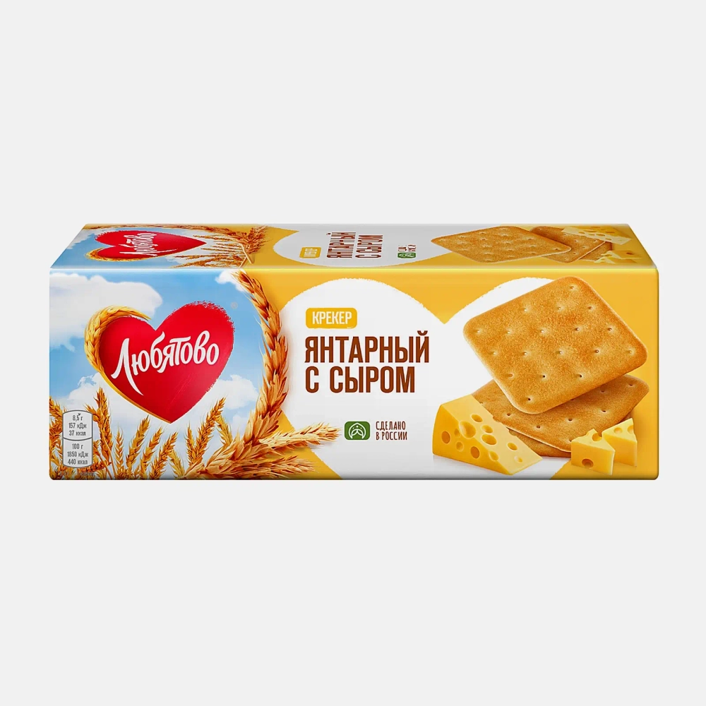 Крекер Янтарный с сыром Любятово 204г