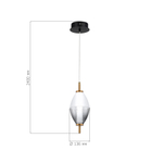 *SL6130.403.06 Светильник подвесной ST-Luce Черный/Белый, Дымчатый LED 1*8W 3000K ICE