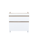 Тумба напольная с ящиками IDDIS Zodiac, 80 см, белая/под дерево, ZOD8ABFi95