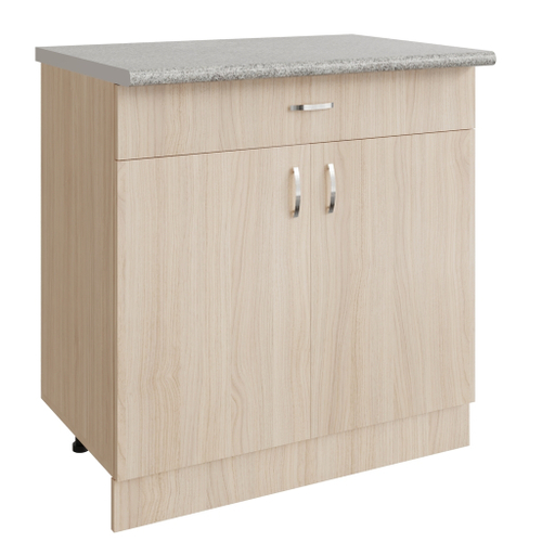 Стол разделочный 80 венге светлое (дуб млечный) (1 ящик), столешница гранит пёстрый